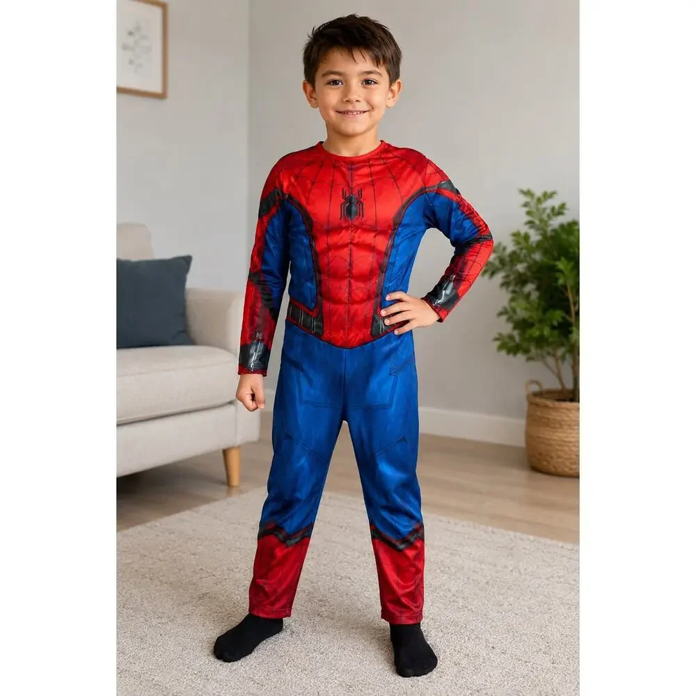 Marvel Spider-Man Costume Audio Wired Mask Child Medium Super Hero Cosplay NWOT